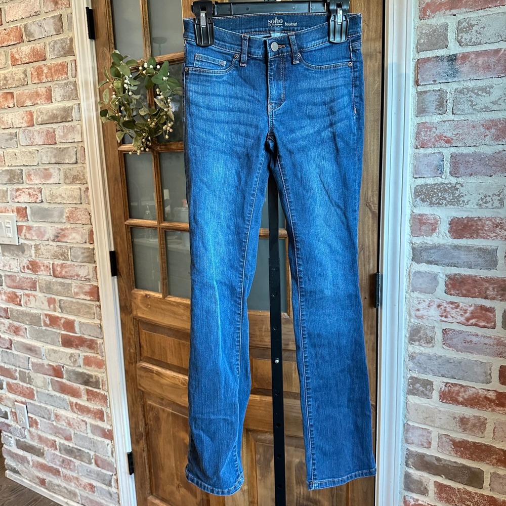 New York & Company Soho Bootcut Jeans‎ Womens Size 0 26x32 Med Wash Stretch